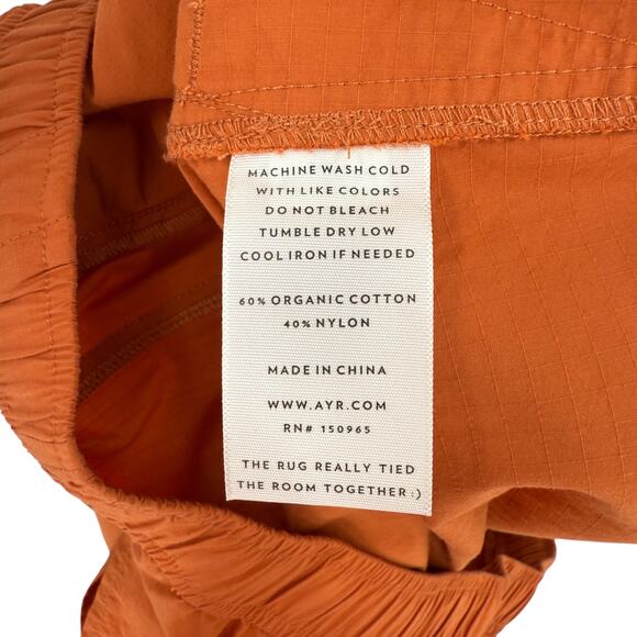 AYR Mens The Dirtbag Drawstring Shorts in Rind Orange Cordura Ripstop Size XL - Picture 12 of 13